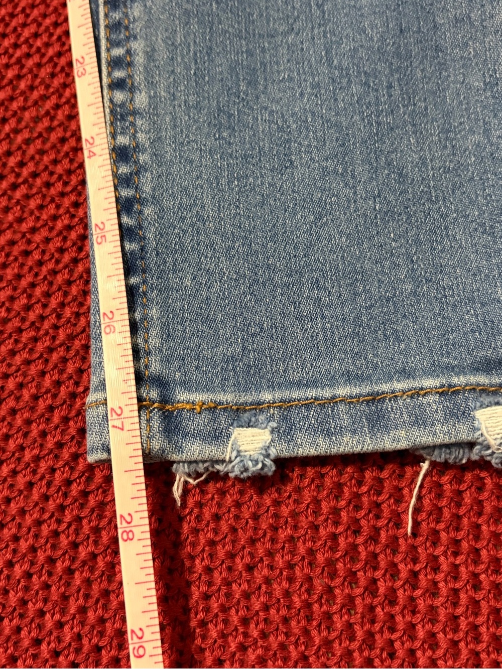 a.n.a Women's Light Blue Distressed Jeggings - Picture 6 of 7